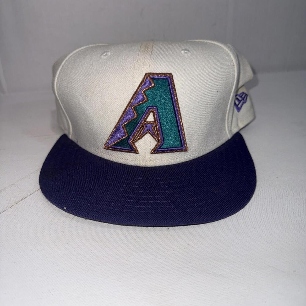 Arizona Diamondbacks Vintage 59FIFTY Hat Purple Teal Logo 7 3/8‎ USA MLB